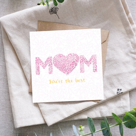 Mum You're the Best, Card