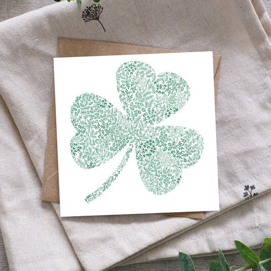 Green Shamrock Card